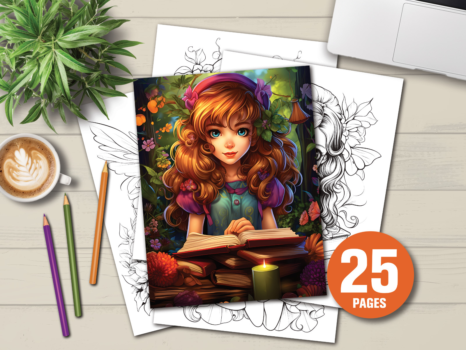 Adult Coloring Pages Bundle Fairy bundle 430 pages Printable Pages