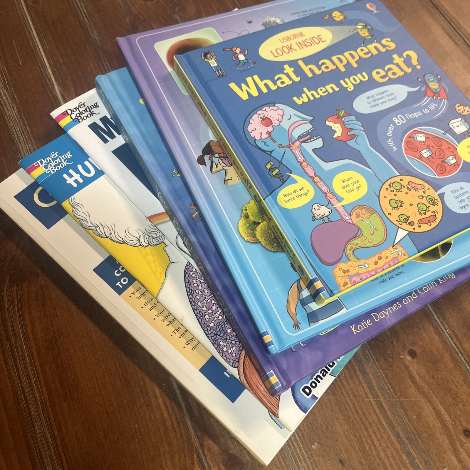 Lot Of 6 Inside Your Body Usborne Dover Coloring Book Set Human Children