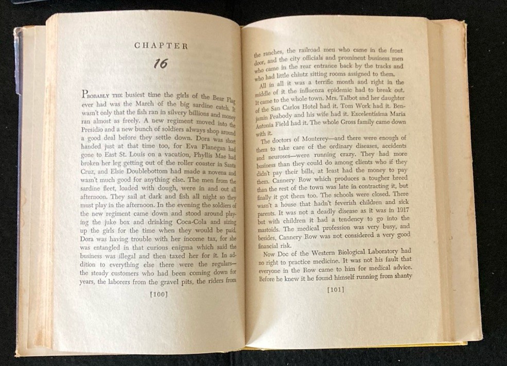 John Steinbeck Cannery Row 1945 2nd Viking Press HC w/ Dust Jacket
