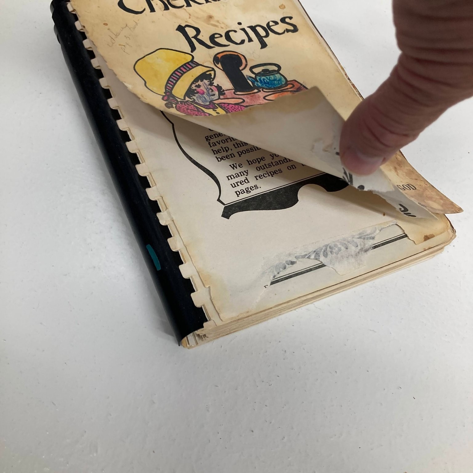 Cherished Recipes Cookbook Brownfield Church of God Vintage Community Spiral