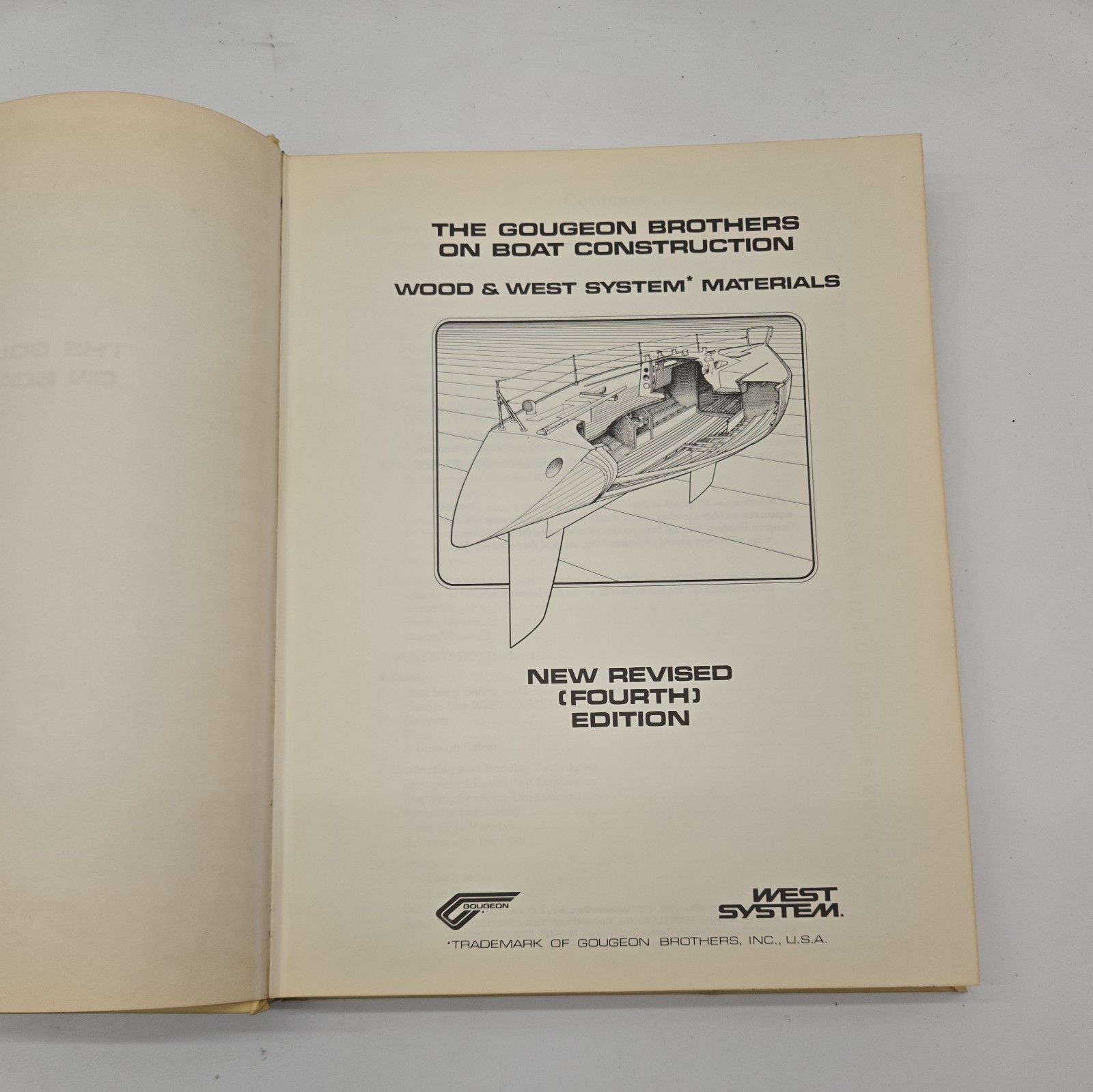 THE GOUGEON BROTHERS ON BOAT CONSTRUCTION (1985) Wood & West Revised 4th Ed Book
