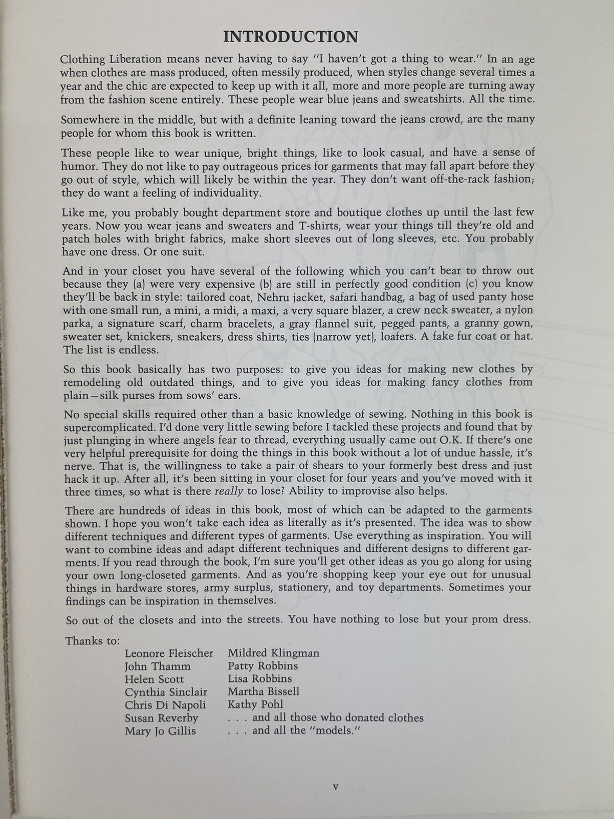 Clothing Liberation or Out of the Closets and Into the Streets Laura Torbet 1973