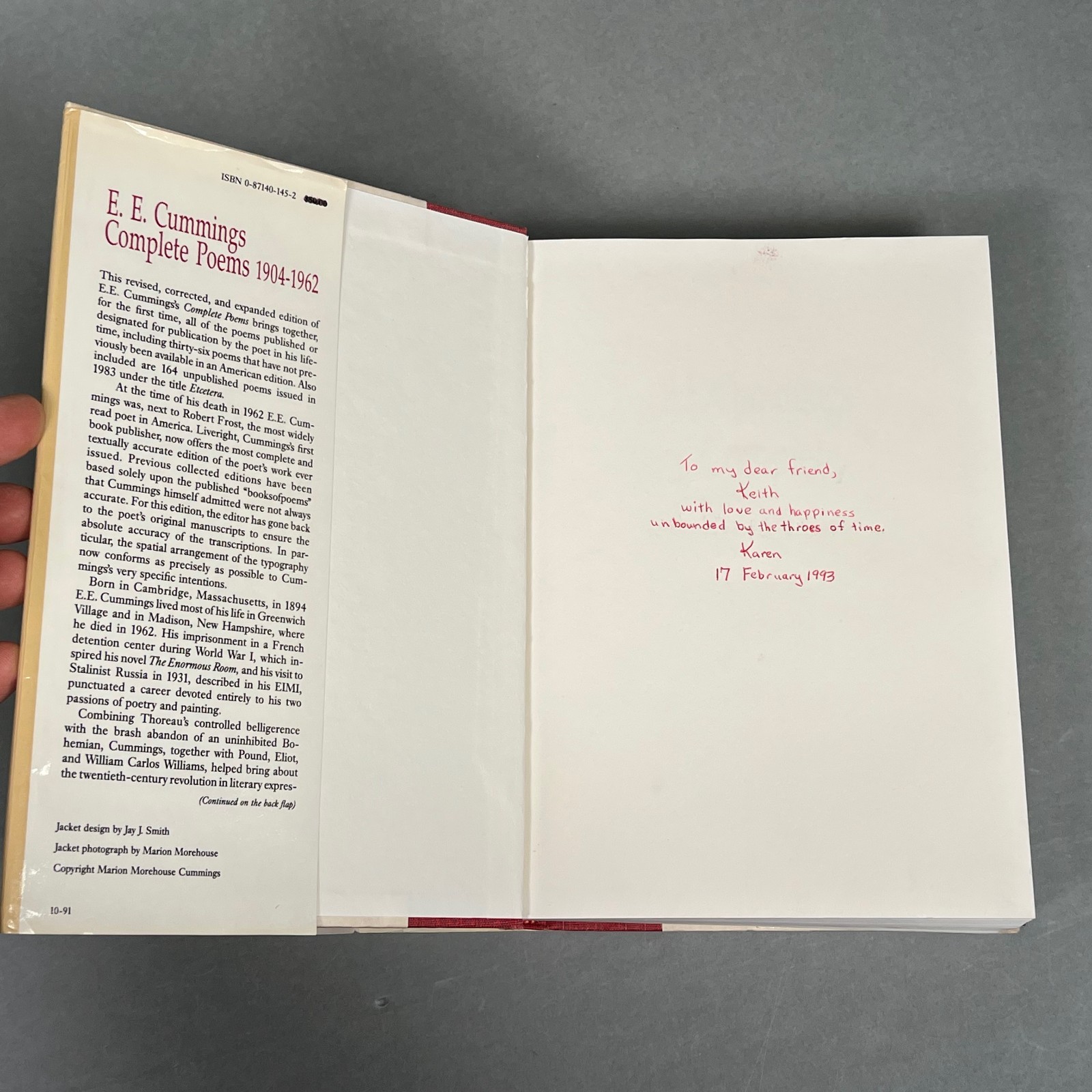 E. E. Cummings: Complete Poems, 1904–1962 HC/DJ 1993 First Printing Poetry Book