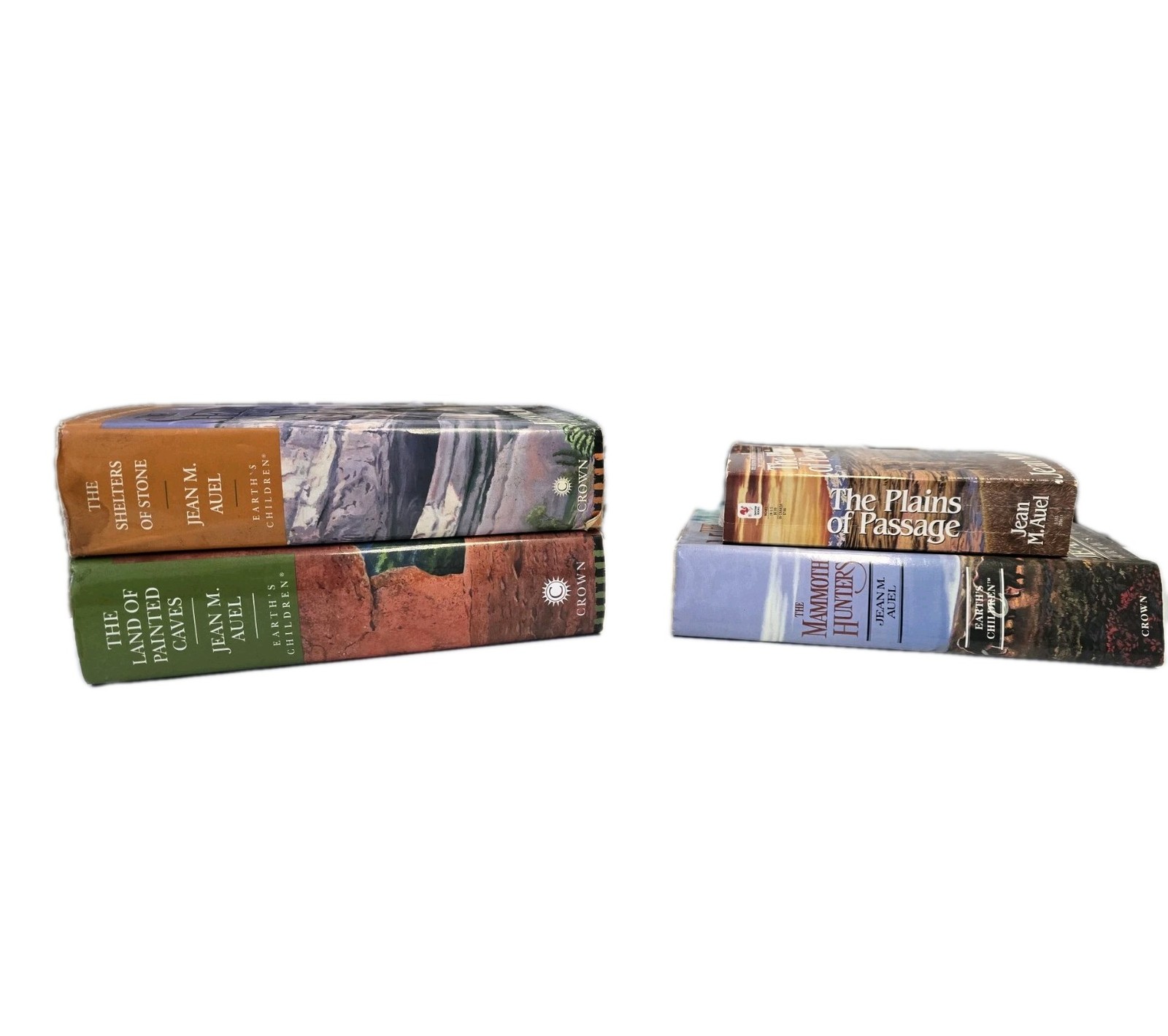 4 Jean M. Auel “Earth’s Children Series Books. 3 Hardback 1 Paperback. Bantam…