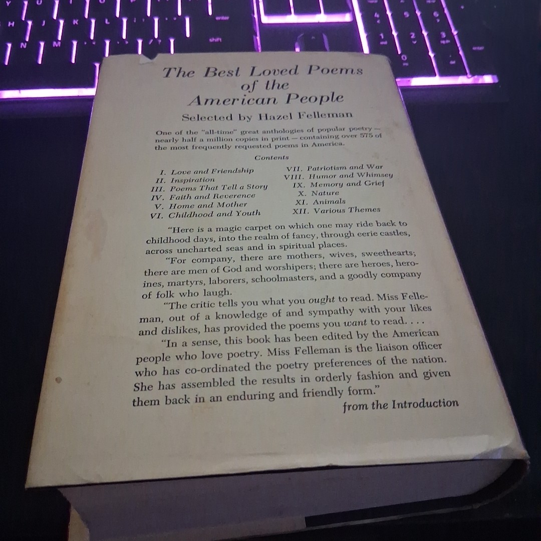 Best Loved Poems of the American People **1936**Selected By Hazel Felleman