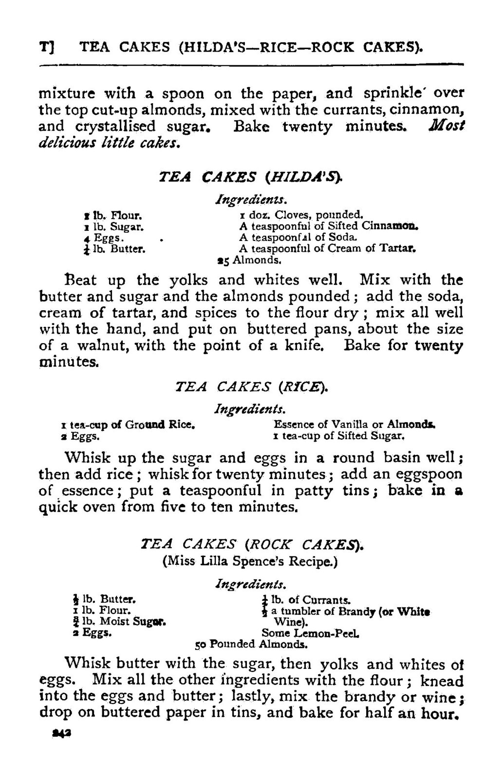 1891 Hilda’s Where Is It Of Recipes 274 Pages