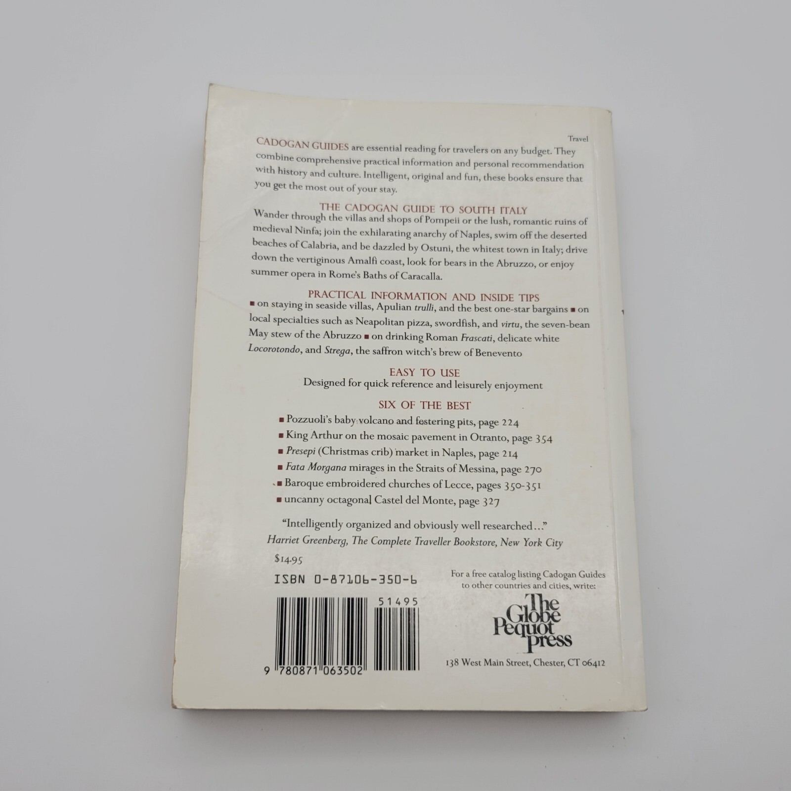South Italy and Rome Cadogan Guides By Dana Facaros, Michael Pauls