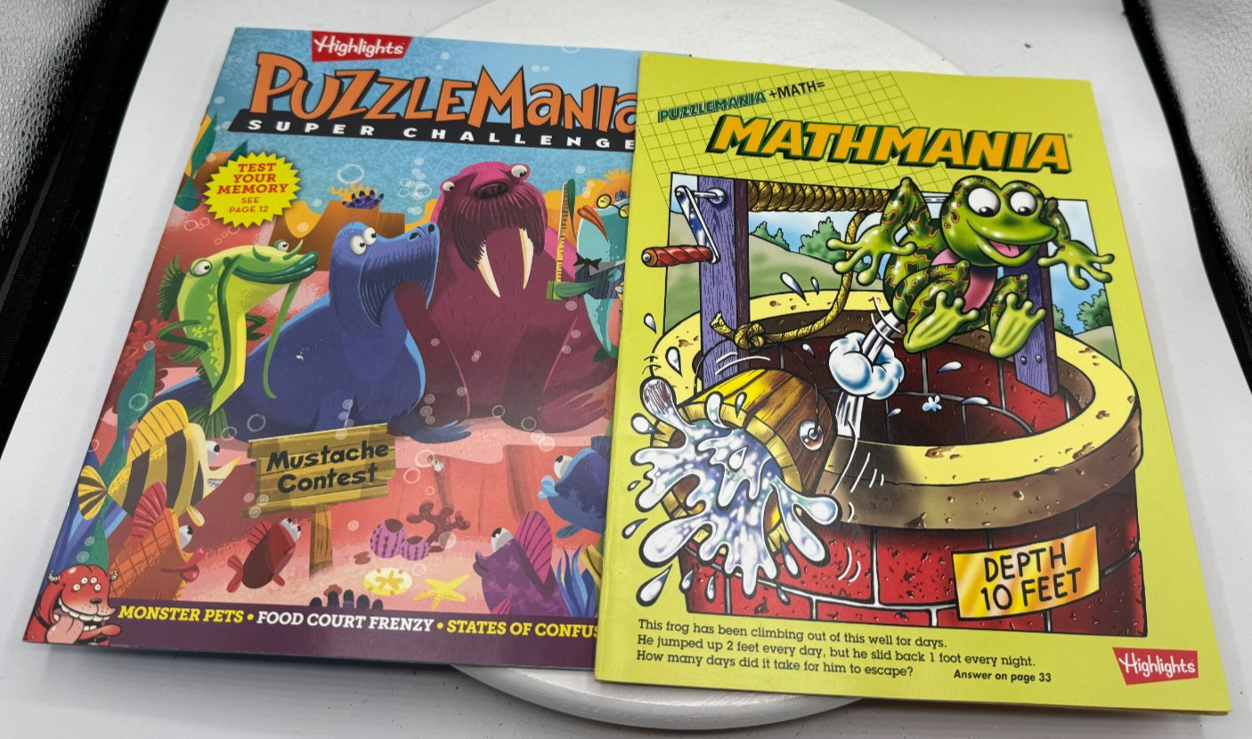 Highlights Mathmania Vintage early 1990+ Lot 37 Activity Book Homeschool