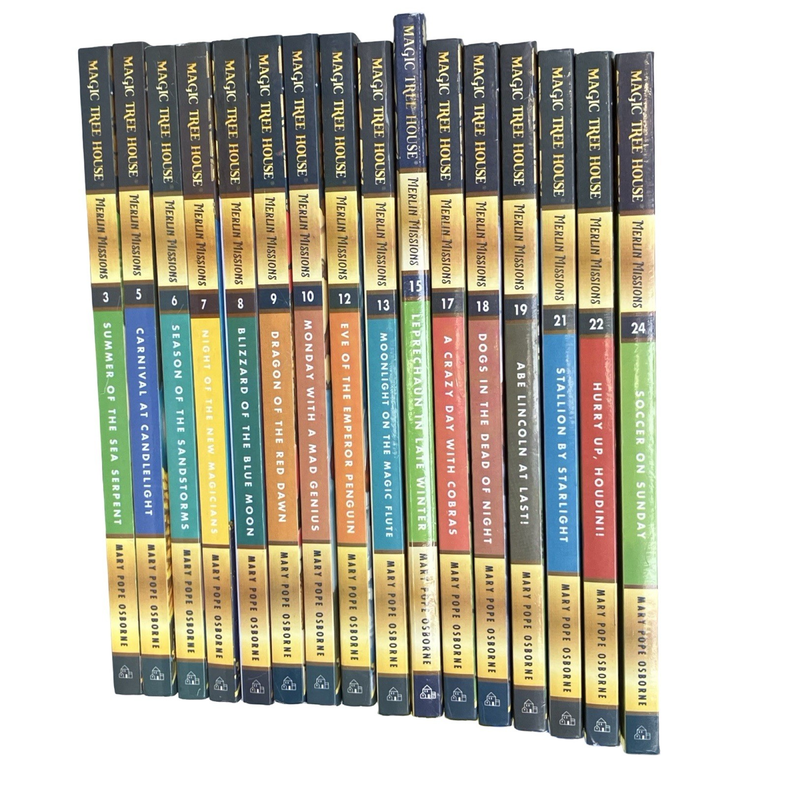 Magic Tree House Merlin Missions Books #3, 5-13, 15, 17-19, 21-22, 24 Lot Of 16
