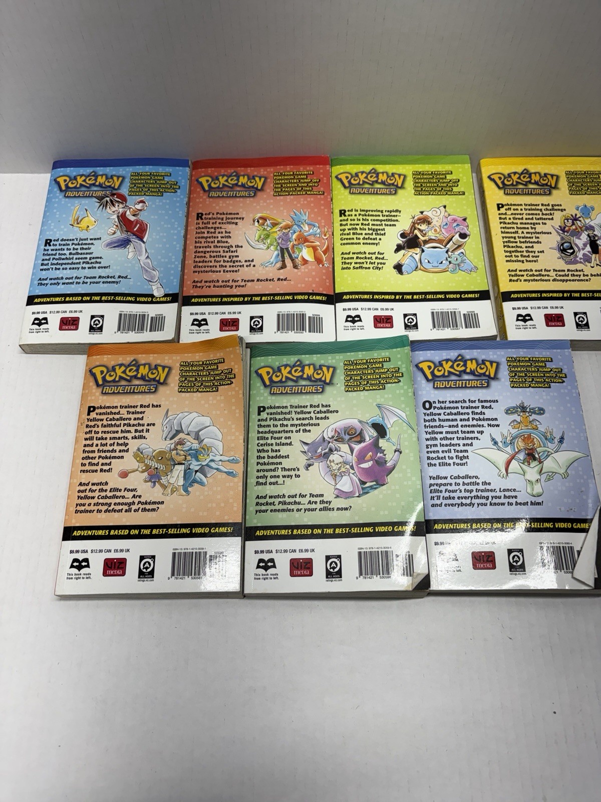 Pokemon adventures volumes 1-7 NICE USED