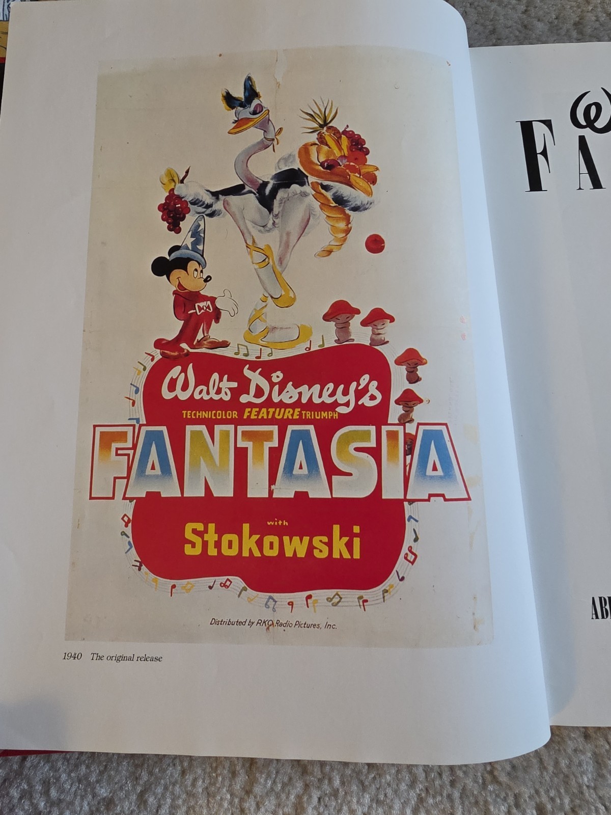 Walt Disney’s Fantasia hardcover collectible book 1987 Vintage