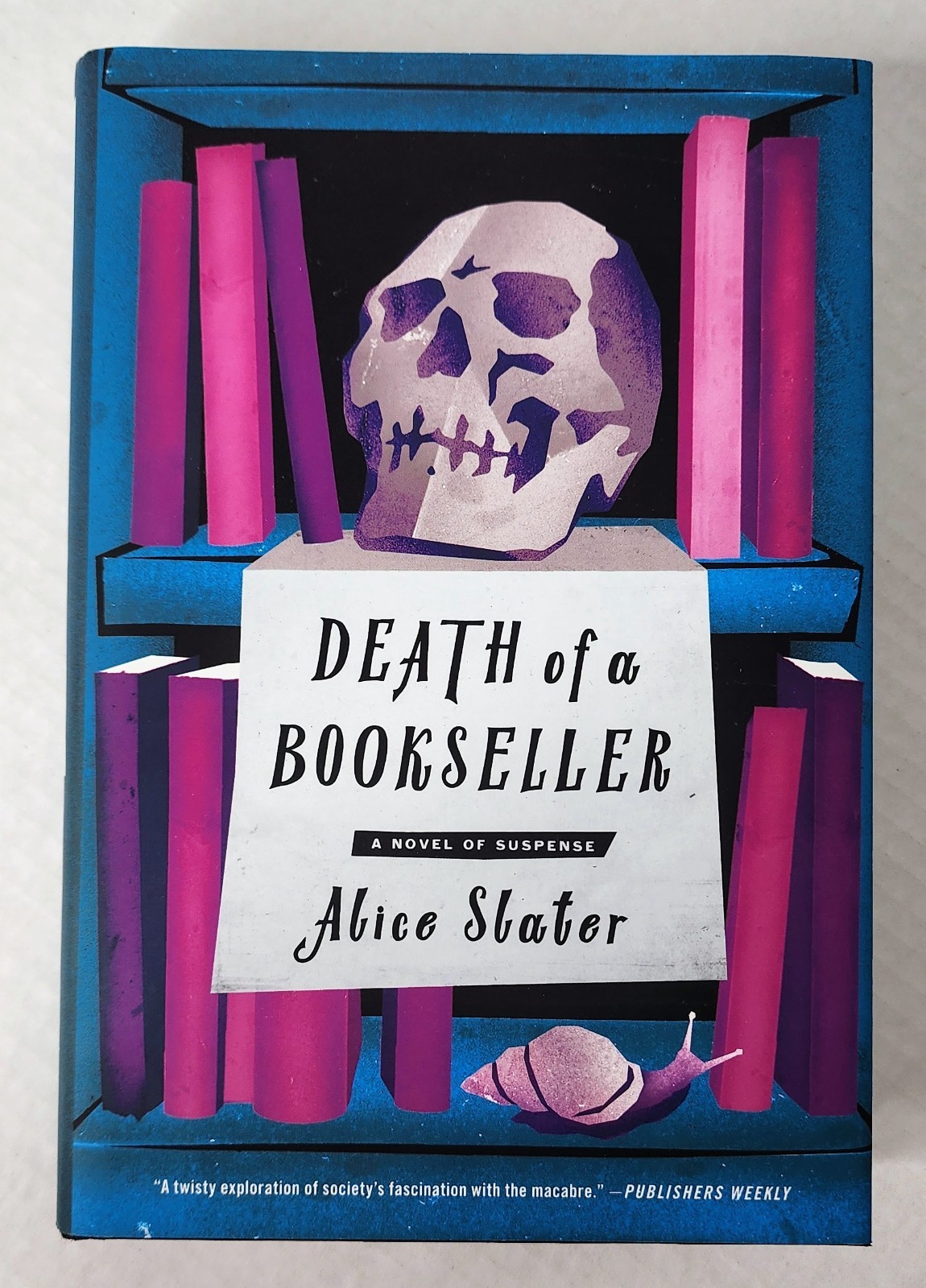 Death of a Bookseller Alice Slater 1st Edition HC 2023 Proofreader Insert