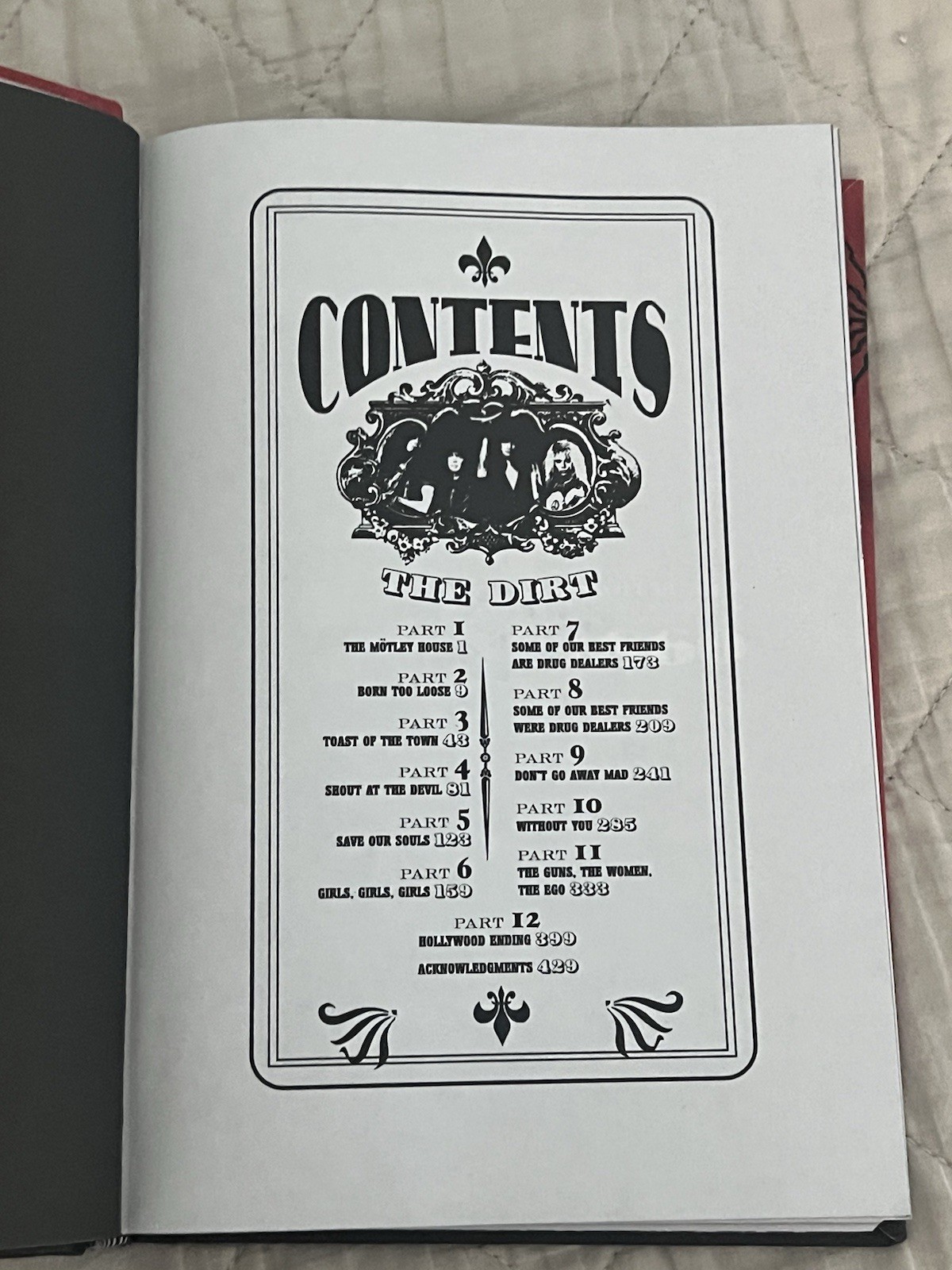 Motley Crue : The Dirt, Hardcover Book Anniversary Edition Slipcase Cover