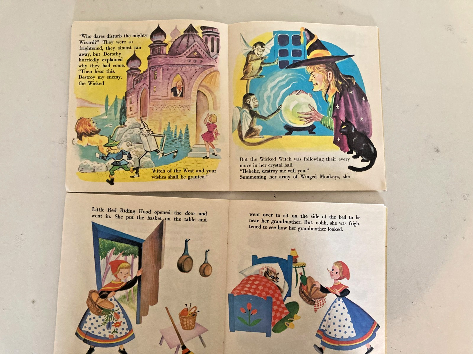 Set of 2 1960’s Book & 45rpm Record “The Wizard of Oz”/ “Little Red Riding Hood”