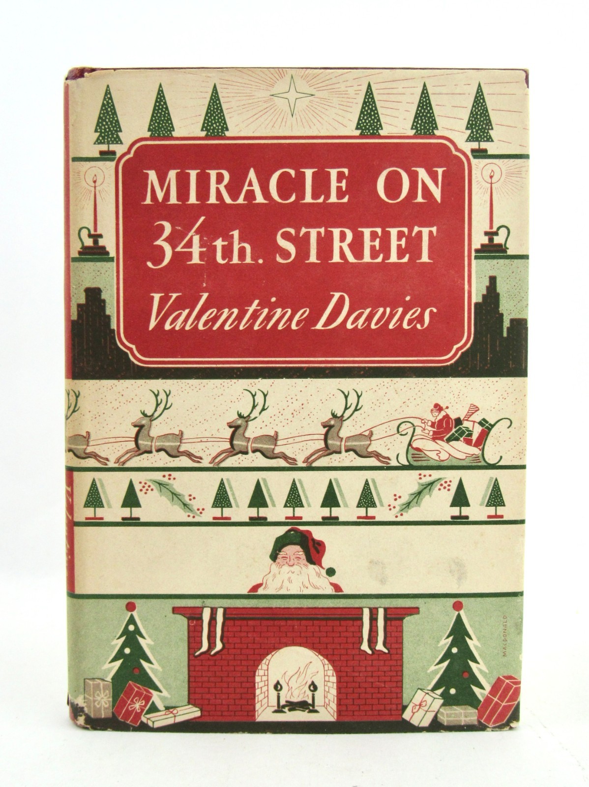 MIRACLE ON 34th STREET Valentine Davies 1947 Harcourt Brace & Co HBDJ BCE VGC