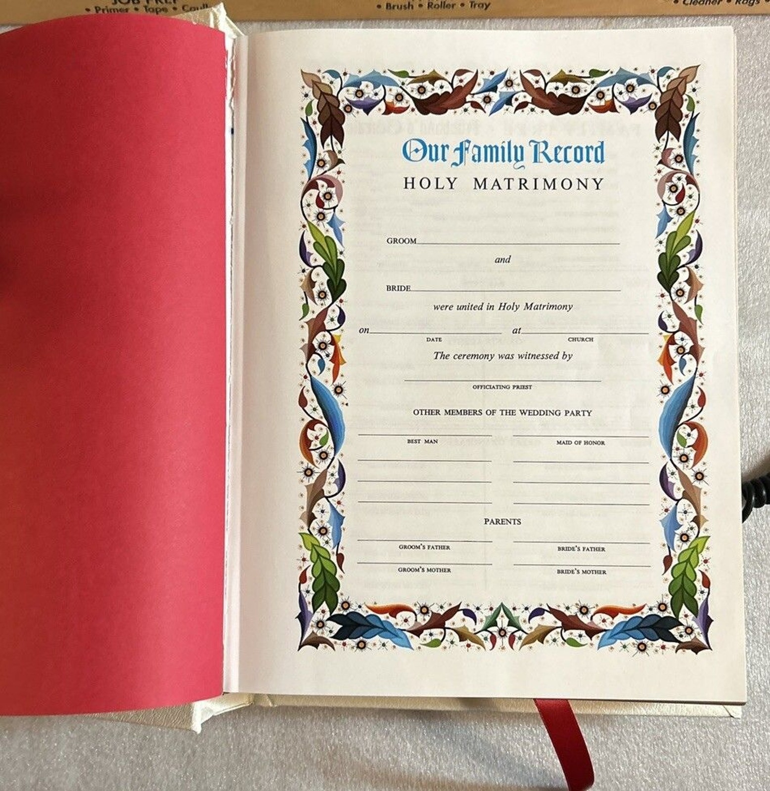 Holy Bible Catholic Family Edition 1995-96 World Catholic Press White, Heavy EUC