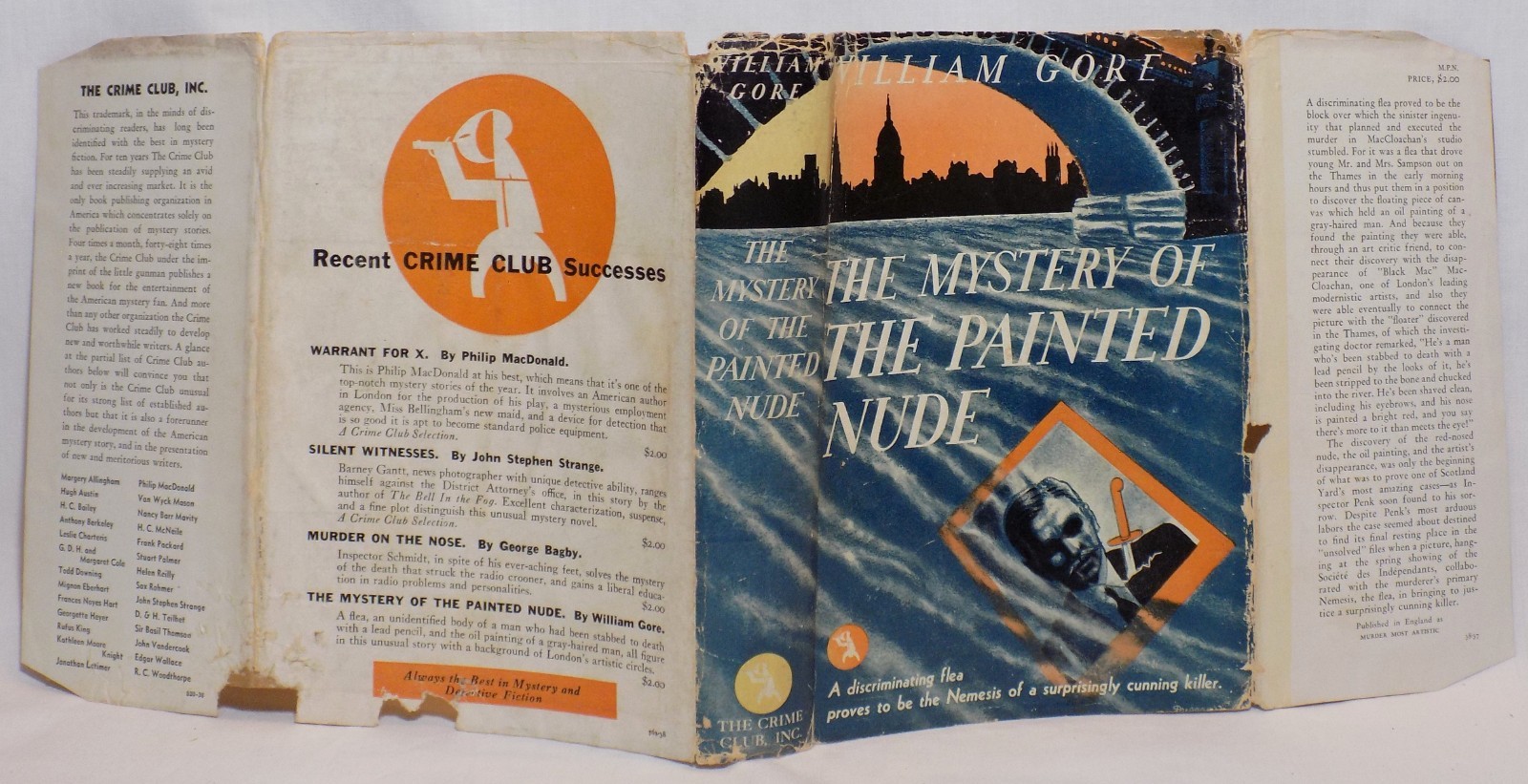The Mystery of the Painted Nude (Murder Most Artistic) by William Gore, 1938 1st