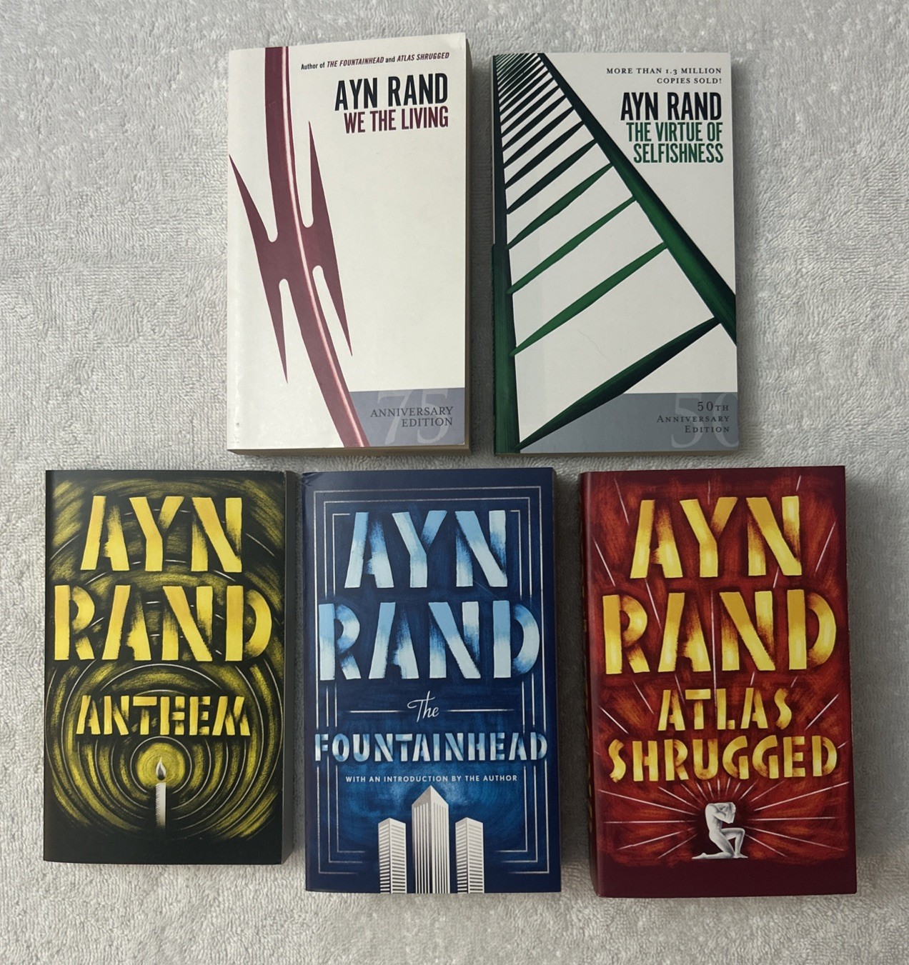 Ayn Rand Lot Of 5 Atlas Shrugged The Fountain Head Philosophy