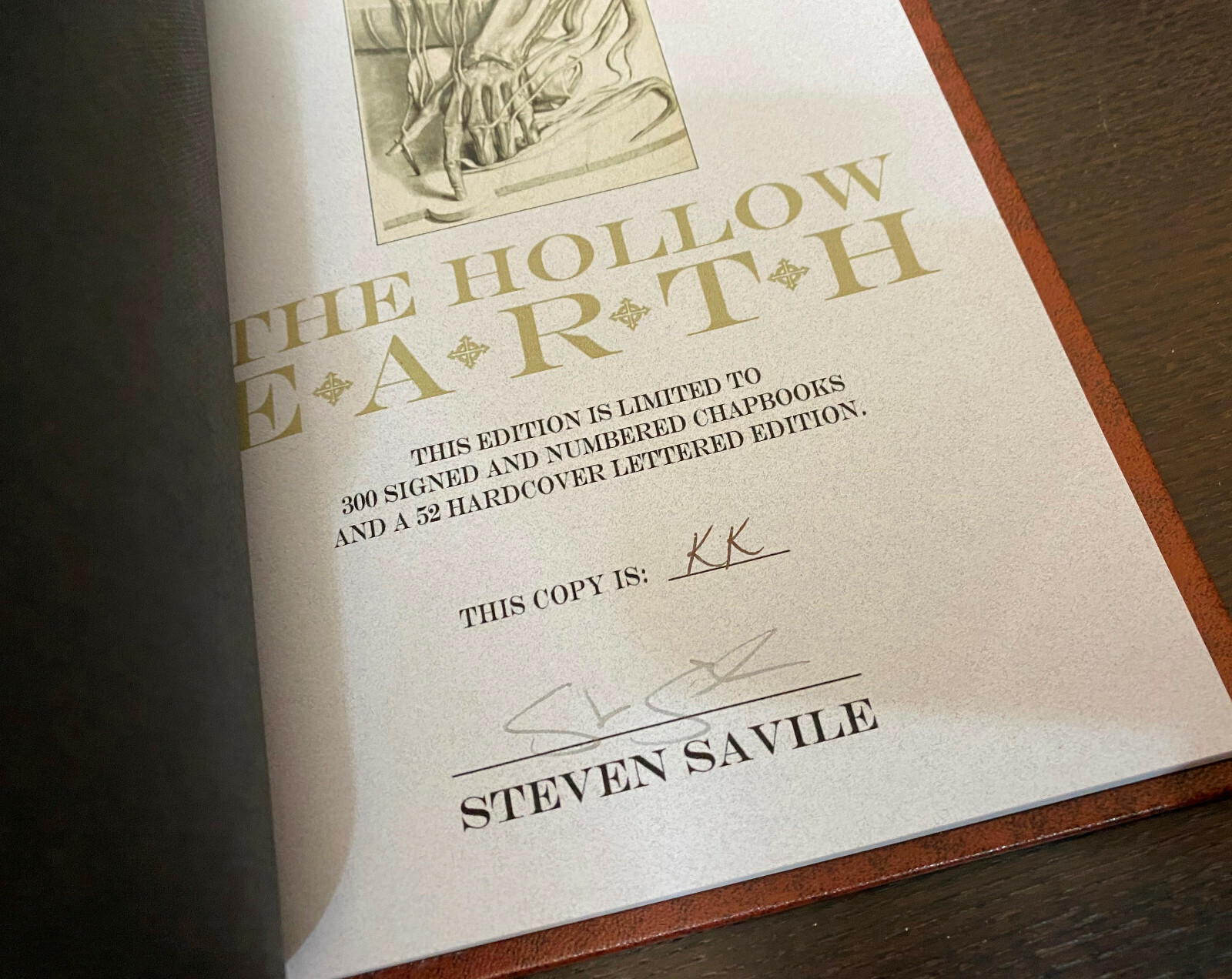 Steven SAVILE — Hollow Earth — 2007 Bloodletting Press SIGNED LETTERED Edition