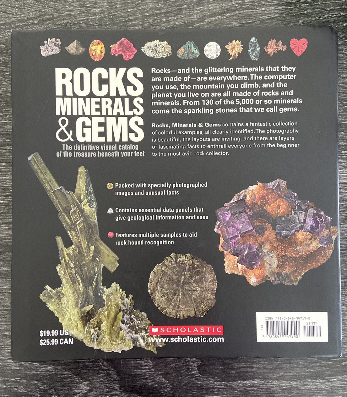 Rocks, Minerals & Gems Hardcover Sean, Smith Miranda Callery VGC