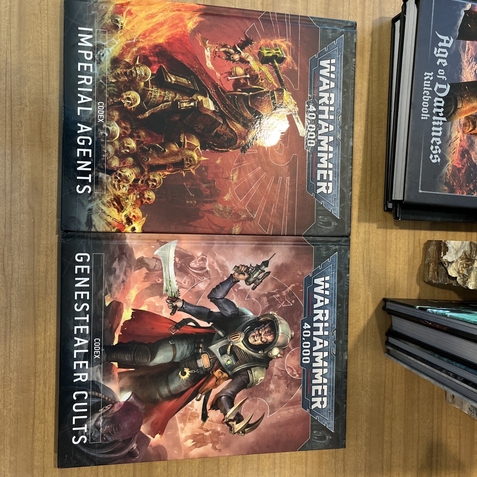 Warhammer 40,000 lot of 9 Hardcover books, Crusade, Horus, Roleplay, Codex.