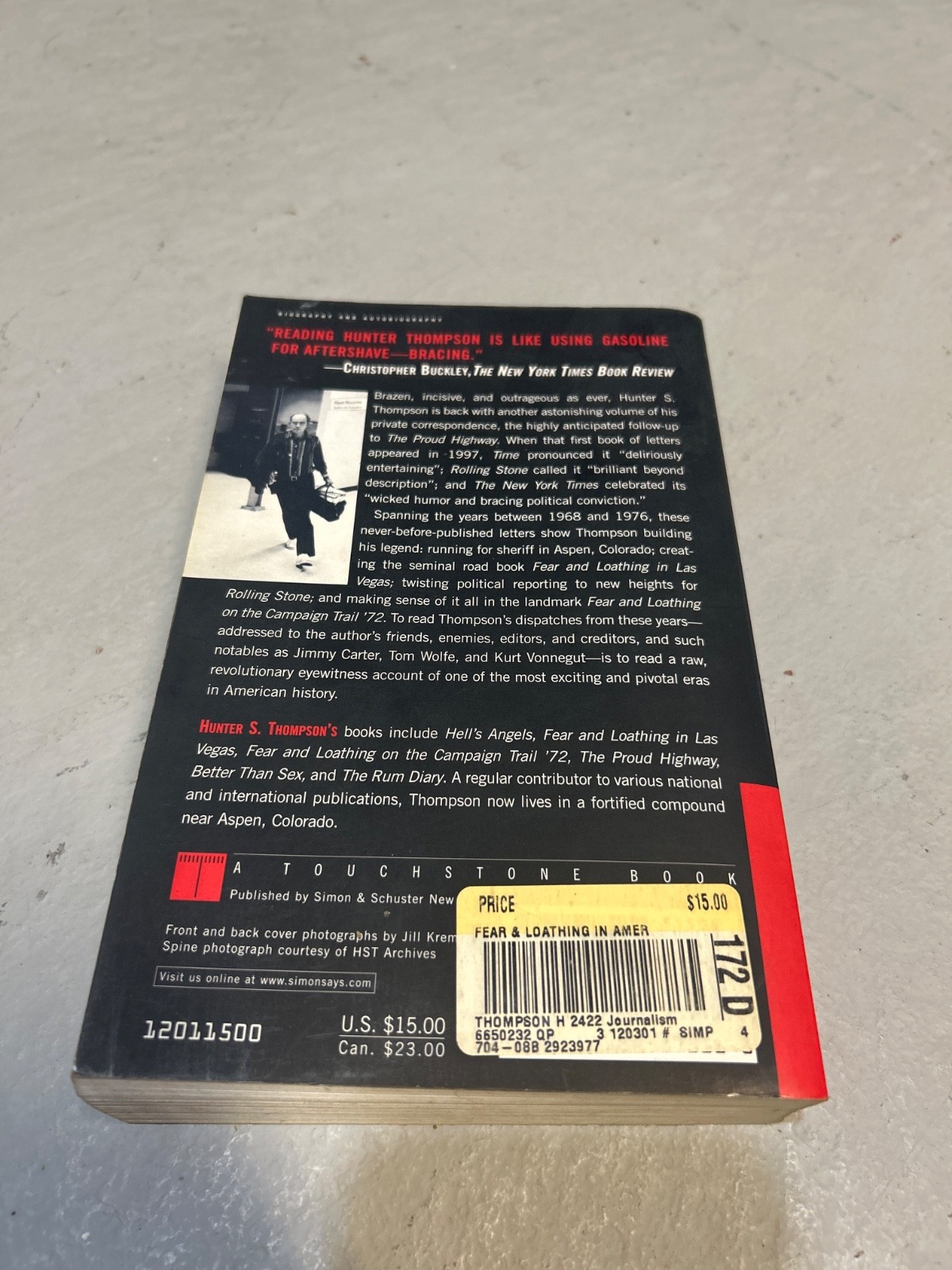lot of 9 Hunter S Thompson books