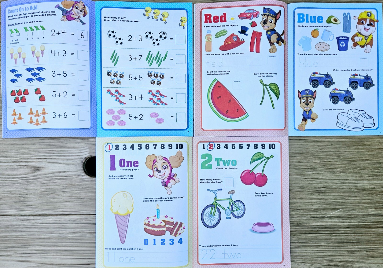 Paw Patrol Pre-K Workbook set of 6 preschool learning books