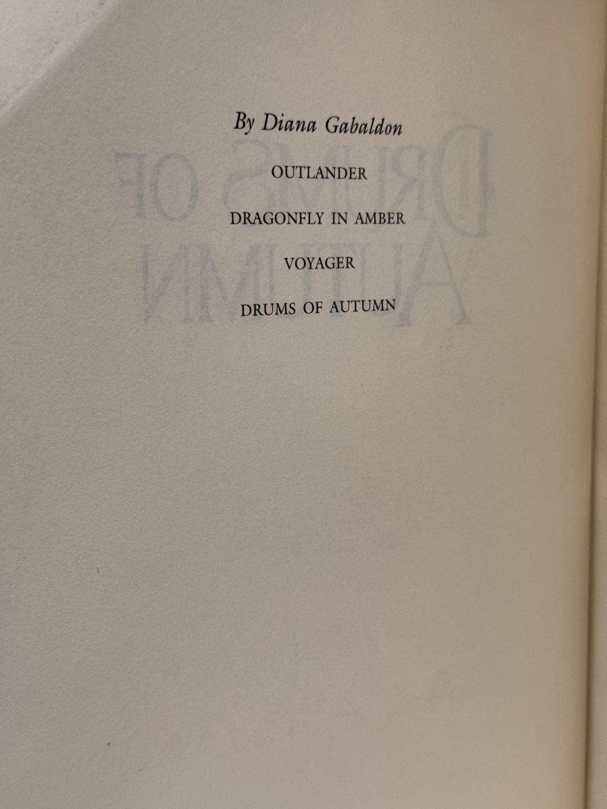 DRUMS OF AUTUMN – OUTLANDER Diana Gabaldon FIRST EDITION FIRST PRINTING HC DJ