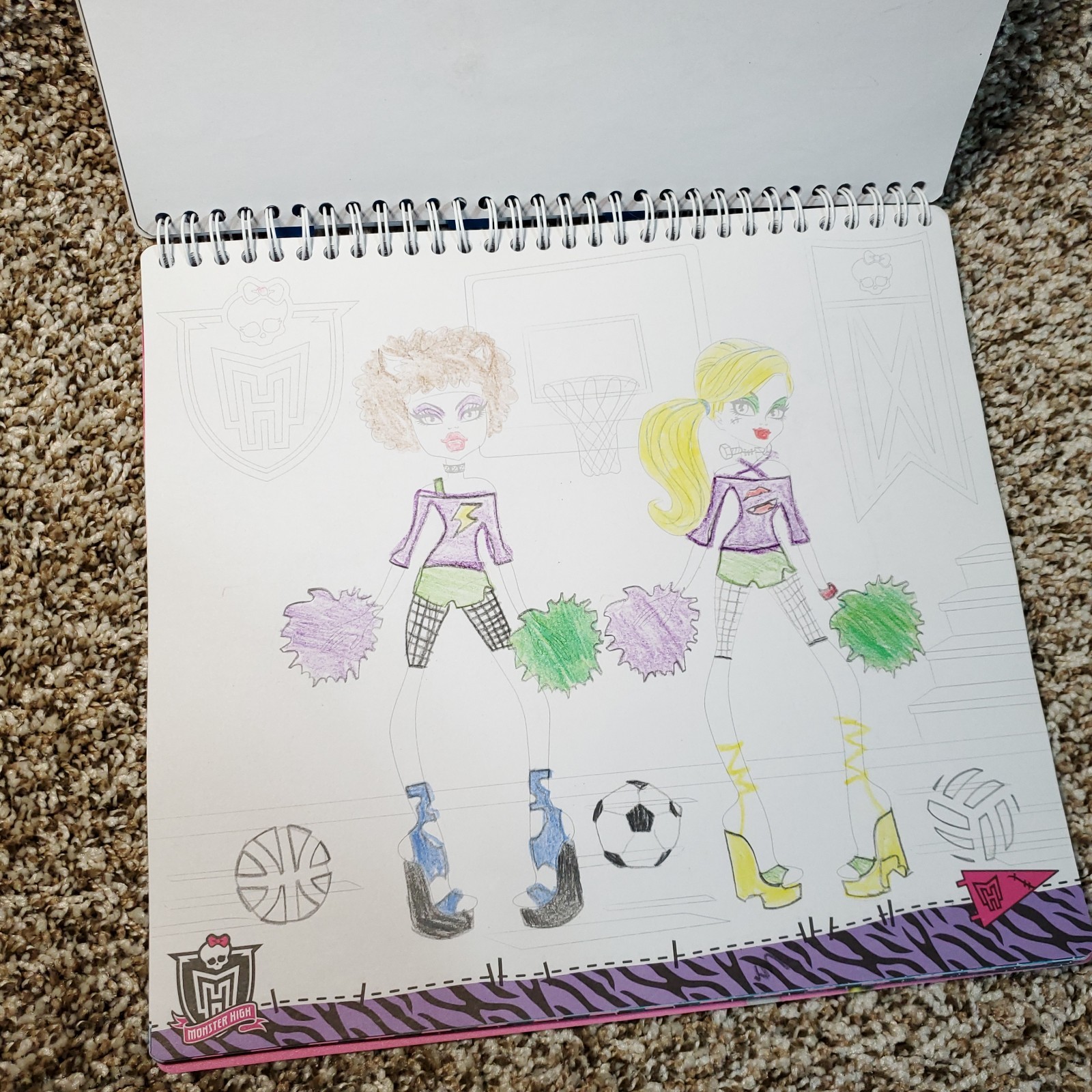 Monster High Monster Fashion Sketch Portfolio 34 Sketch Sheets Sticker Stencils