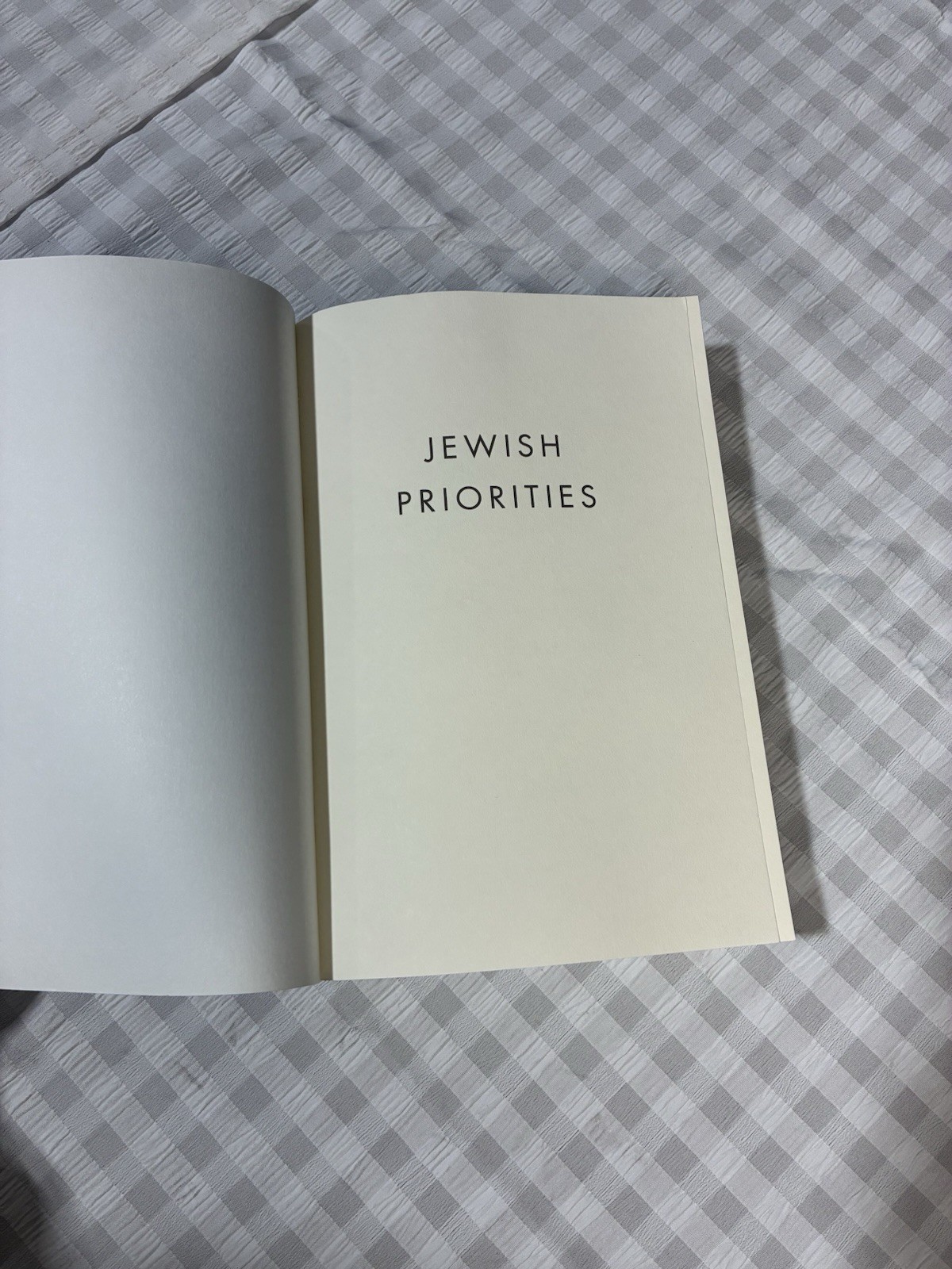 Jewish Priorities: Sixty-Five Proposals for the Future of Our People by Hazony