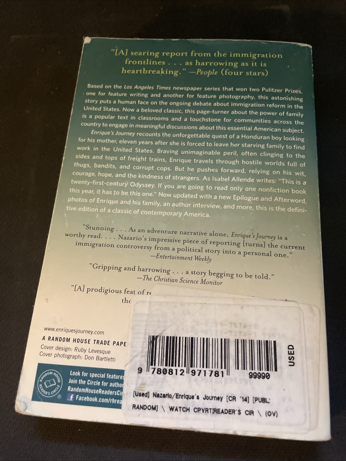Enrique’s Journey : by Sonia Nazario (2007, Trade Paperback)