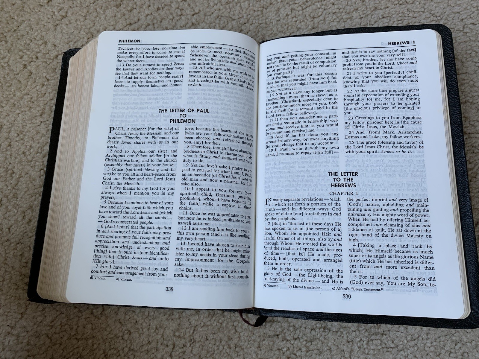 The Amplified Bible AMPC – 1965 Edition 4th Printing – Zondervan Leather