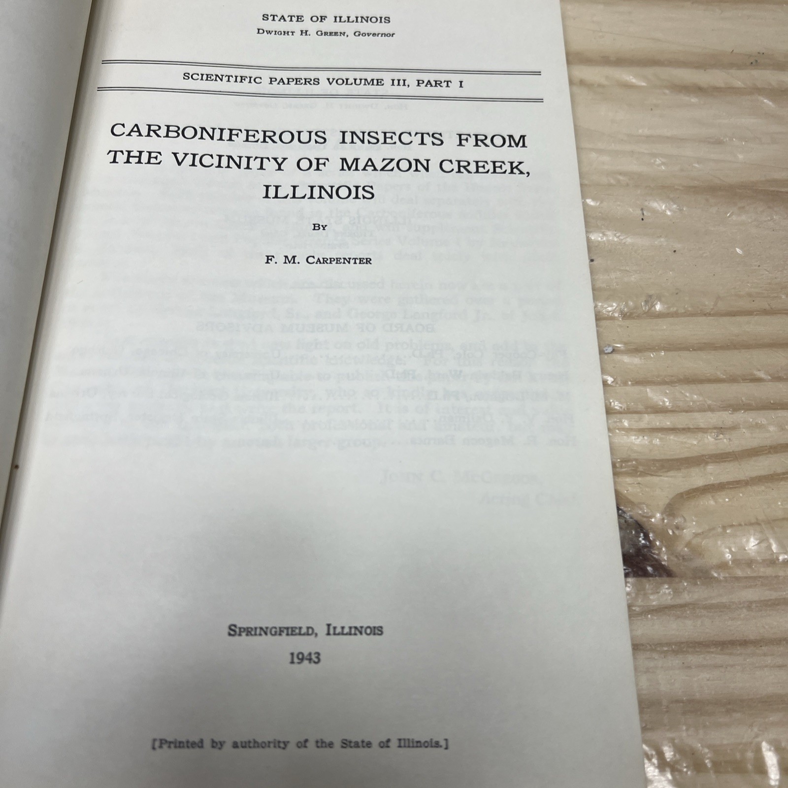 Coal Age Fossils From Mazon Creek Scientific Papers Vol III 1979 Illinois