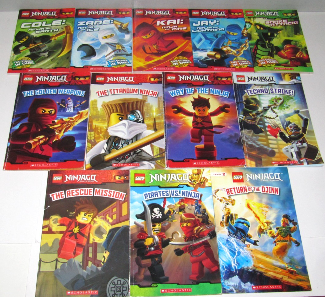 Lot of 12 Lego Ninjago books TPB chapter & readers