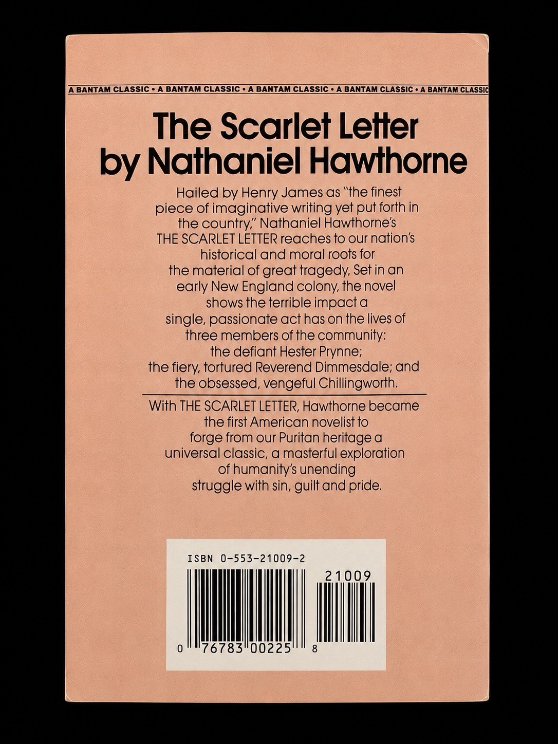 The Scarlet Letter by Nathaniel Hawthorne Bantam Books Paperback Bantam Classic