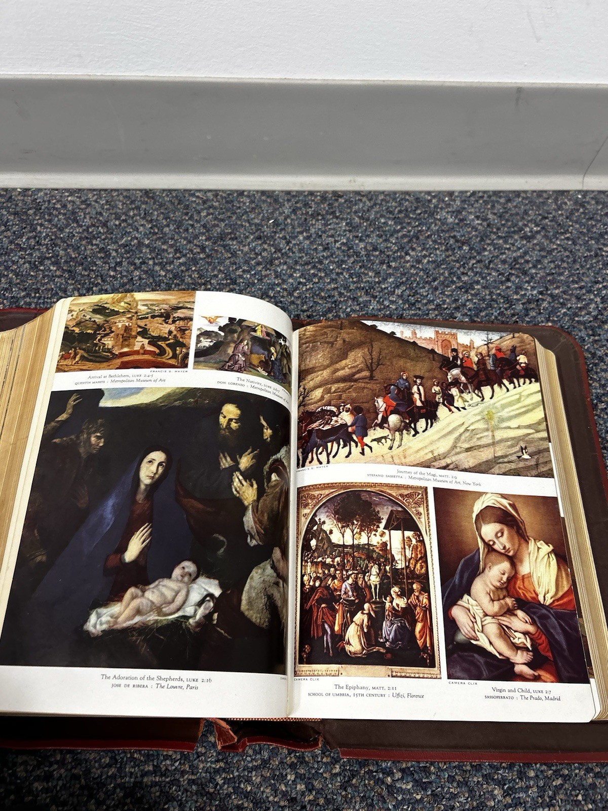 Catholic Home Edition HOLY BIBLE 1950 Red Letter Illustrated John P. O’Connell