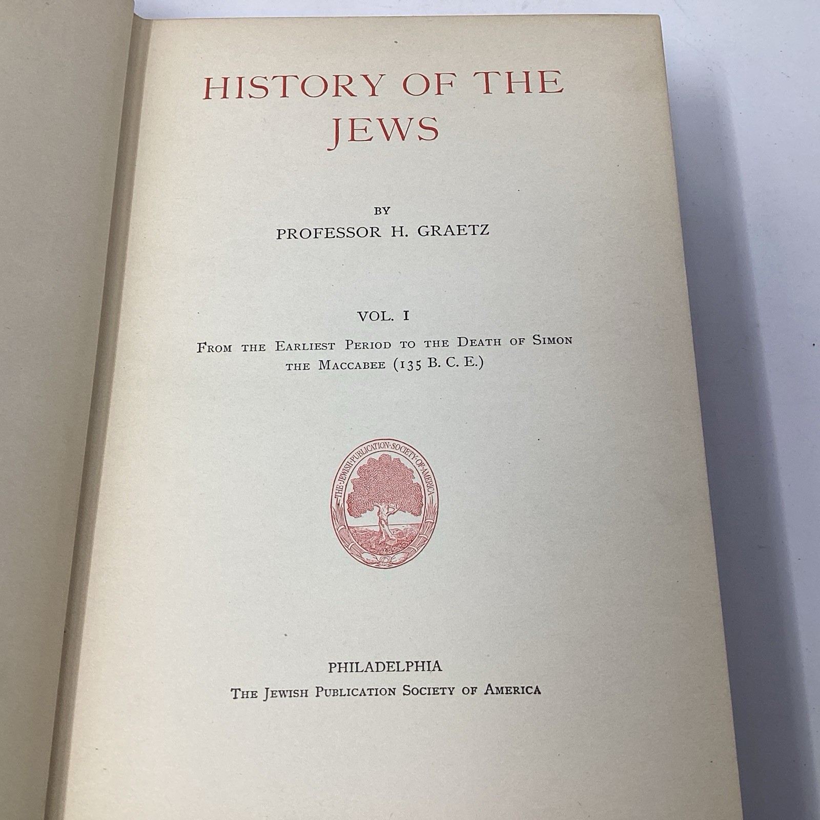 History Of The Jews Heinrich Graetz 1891-1898 Volumes 1-6 Antique Book Set