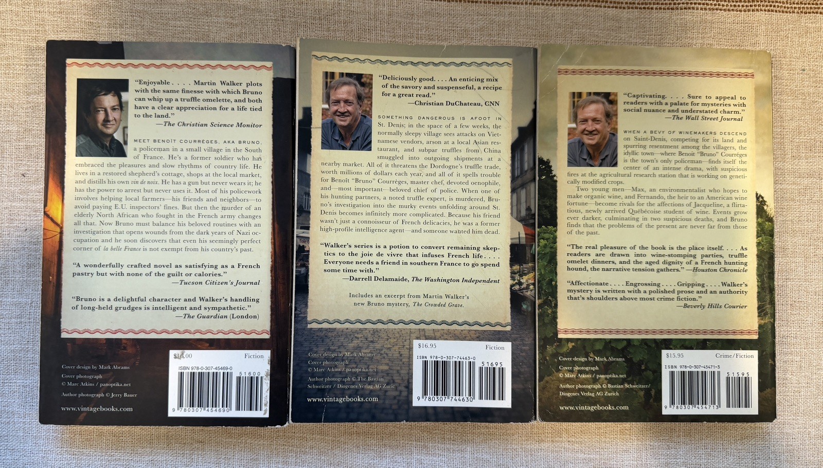 Lot of 3 French Countryside Mystery Paperbacks by Martin Walker, Black Diamond