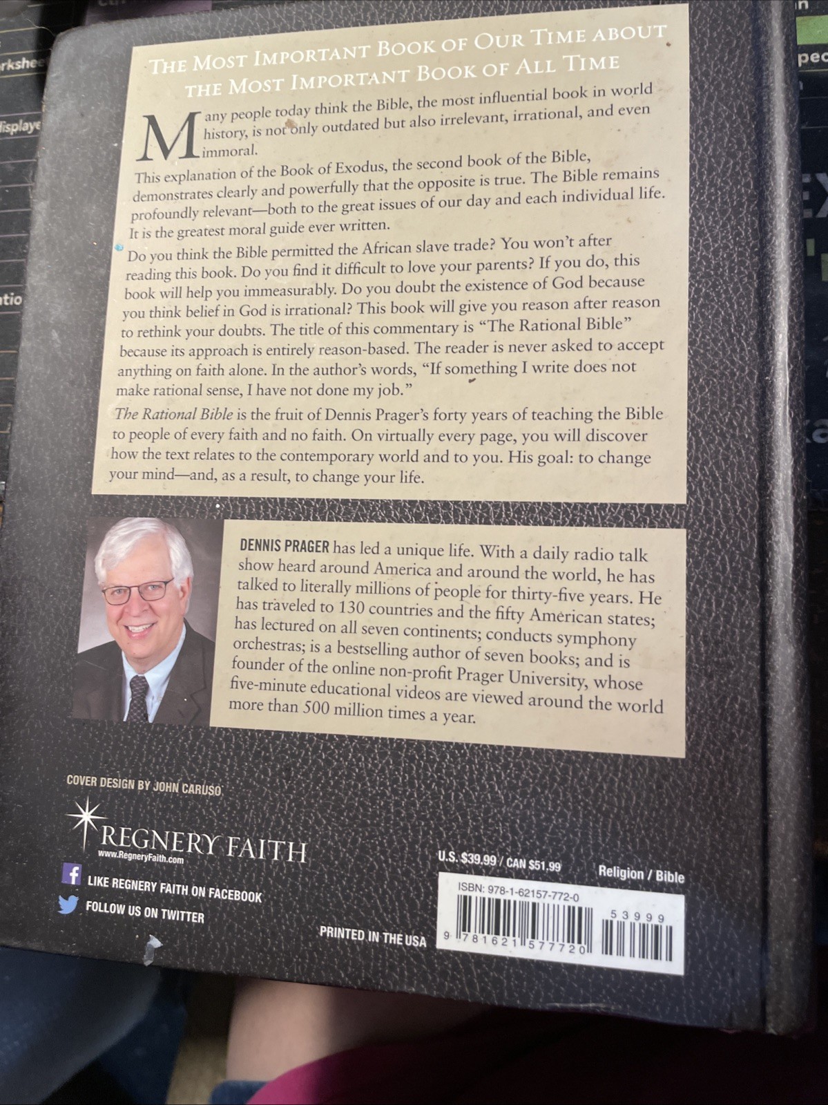 The Rational Bible: Exodus Hardcover Dennis Prager Very Good