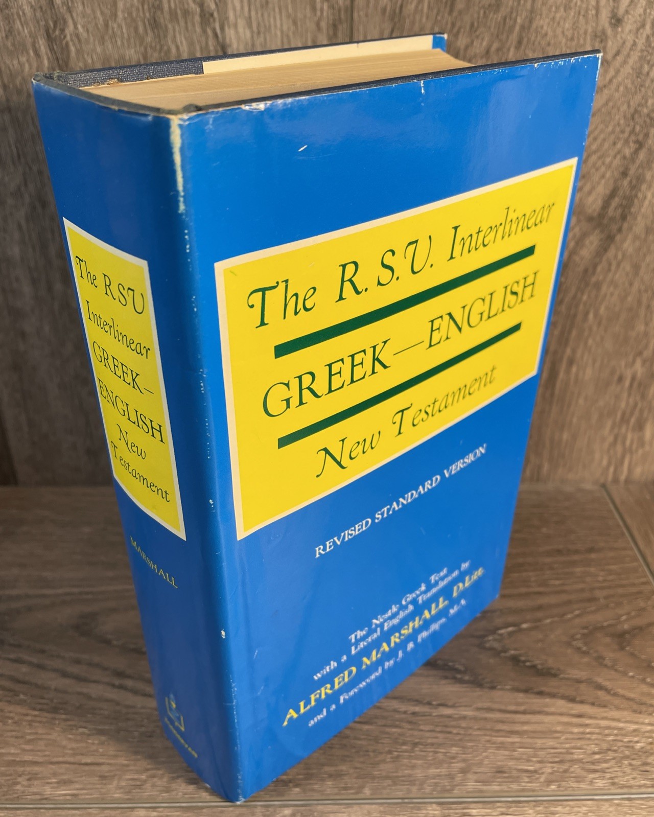 The RSV Interlinear Greek English New Testament Alfred Marshall 1968 1st Edition
