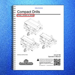LAND PRIDE 3P600 Compact Drills Operators Manual 2017 – WIRE BOUND – COVERS