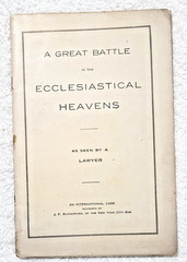 1915 A Great Battle in The Ecclesiastical Heavens Rutherford Russell Watchtower