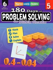 Shell Education 180 Days of Problem Solving for Fifth Grade