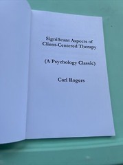 Significant Aspects of Client-Centered Therapy Book by David Webb