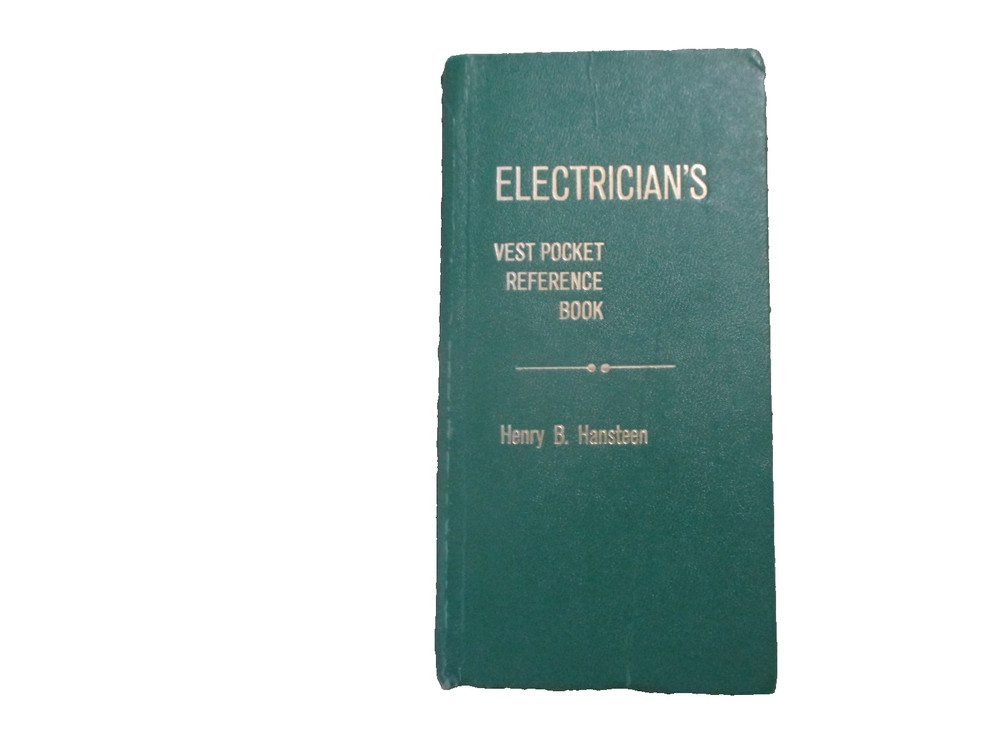 Vtg Electrician’s Vest Pocket Reference Book Henry B Hansteen 1973 Prentice Hall