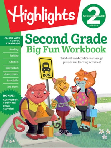Second Grade Big Fun Workbook: Second Grade Curriculum Workbook for Kids,: New