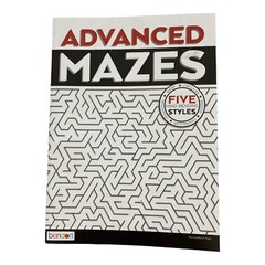 Advanced Mazes Puzzle Book Five Styles Warp Circular Bridge Triangle Hexagon