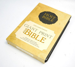 Giant Print King James Version Bible Charcoal Simulated Leather Map Section TGS