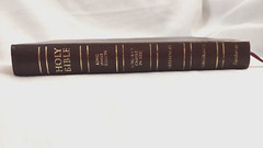 New,Indexed KJV Center Column Reference Bible, Burgundy Leather, RED LETTER,wBox