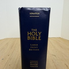 IGNATIUS HOLY BIBLE RSV SECOND CATHOLIC ED LARGE PRINT BLUE LEATHER HARDCOVER